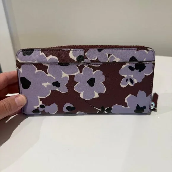 Kate Spade Margaux Continental Wallet – Burgundy Floral - Picture 2 of 3